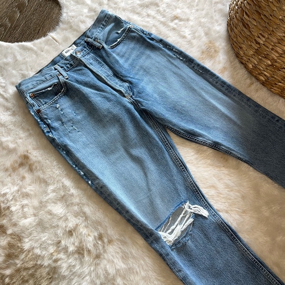 AGOLDE Riley High-Rise Straight Crop in Endeavor 28 - Picture 7 of 16